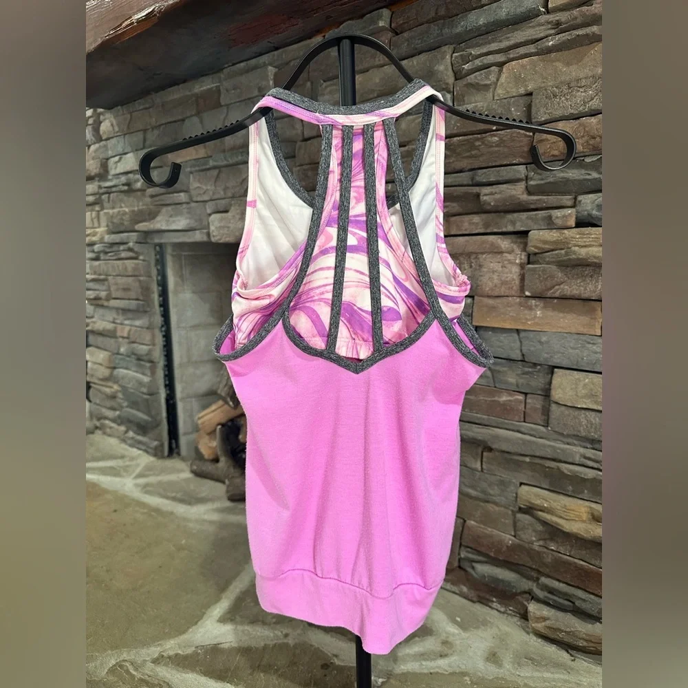 Justice Lavender and Charcoal Tank Top